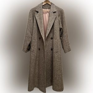 Herringbone wool coat size S-M